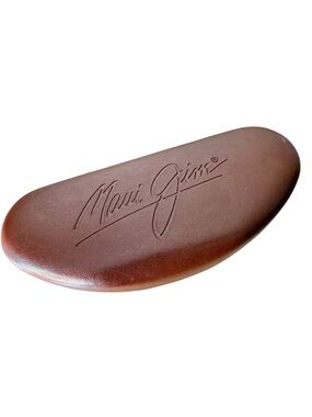 MAUI JIM Brown Clamshell Sunglasses Case Hard Eyeglasses Large Size